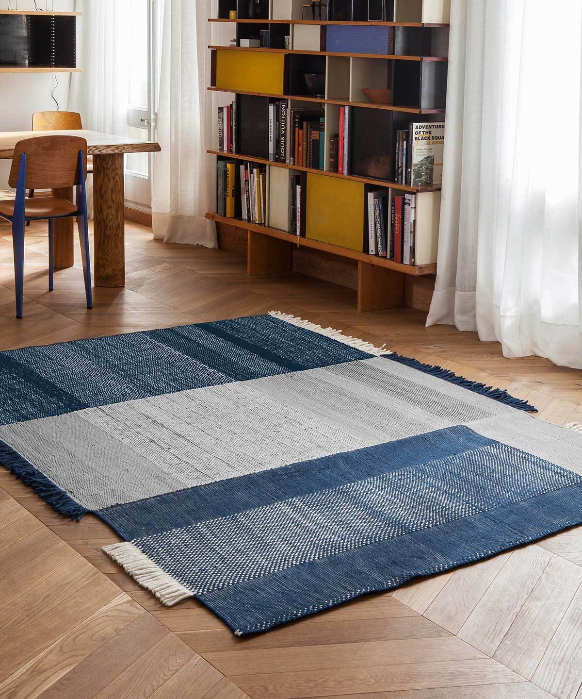 Tres Rug in Blue by Nanimarquina
