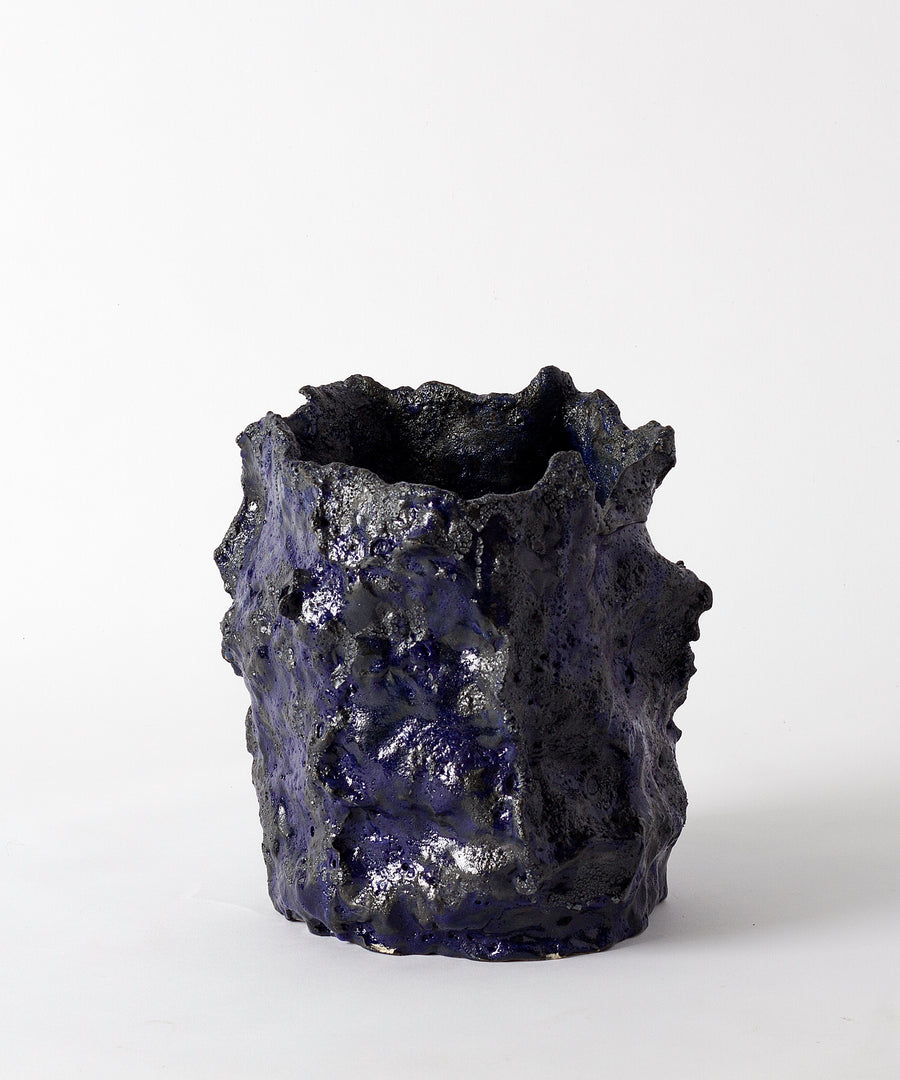 Blue Volcanic Vase