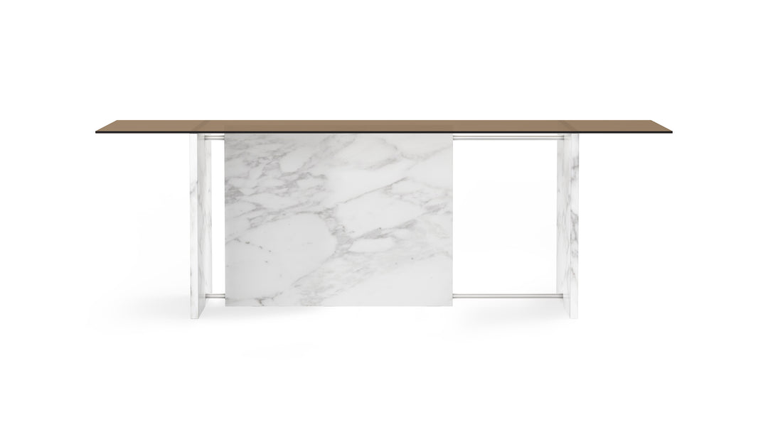 Segment Dining Table, Glass Top
