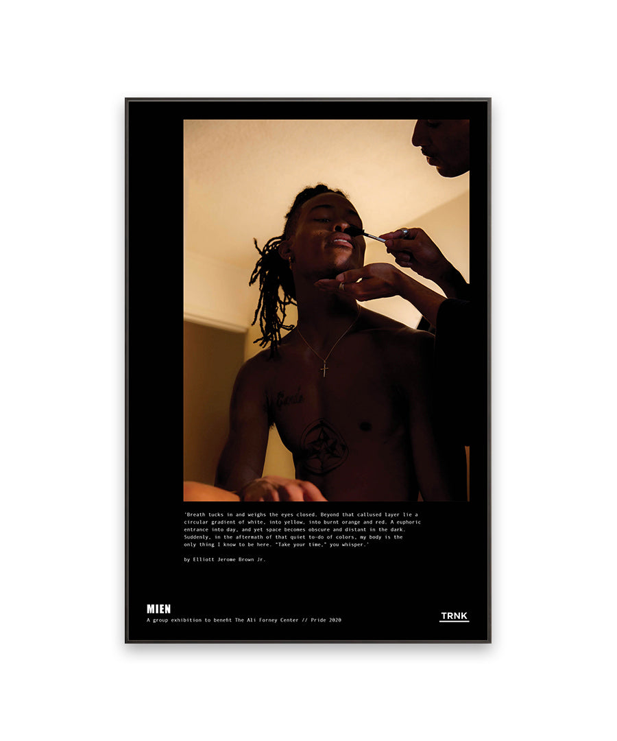 'Breath tucks in and weighs the eyes closed...' Poster Print by Elliott Jerome Brown Jr.