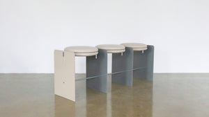 Building Blocks 3 Seaters Bench Off-White