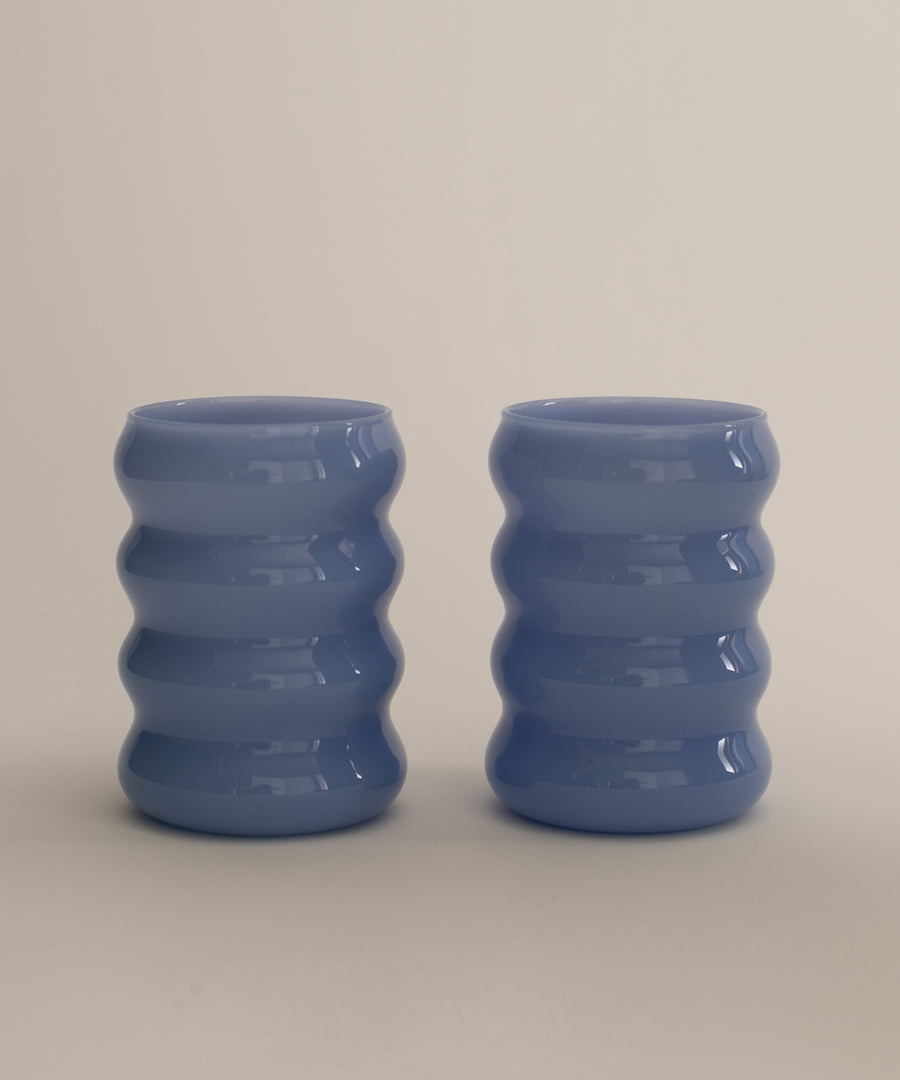 Opaque Ripple Cup Set